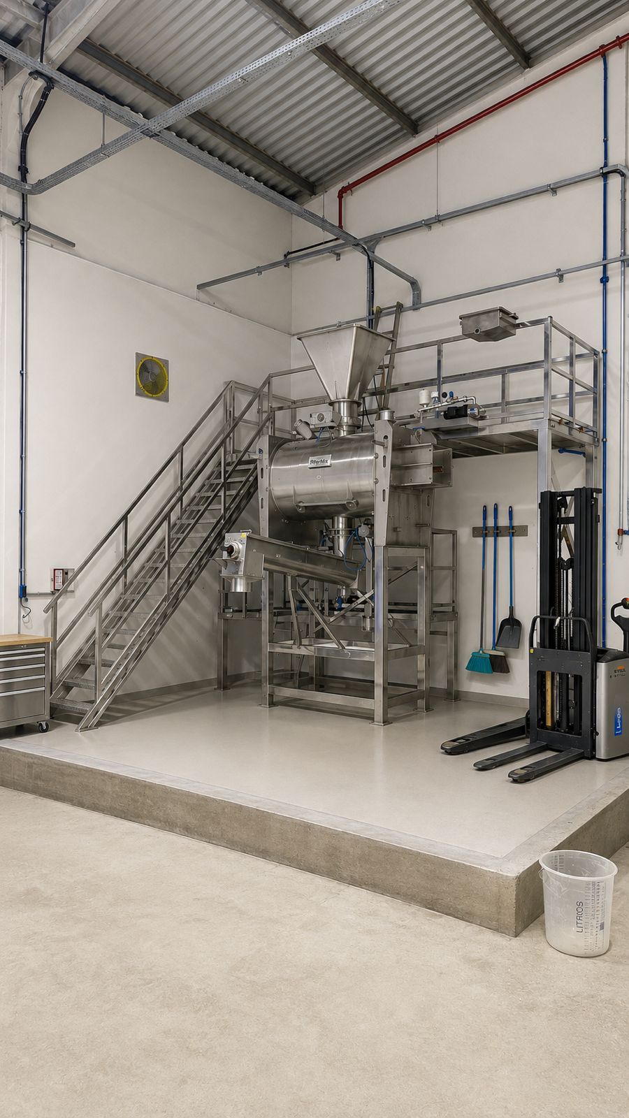 Infraestrutura elétrica integrada a equipamento de processo industrial